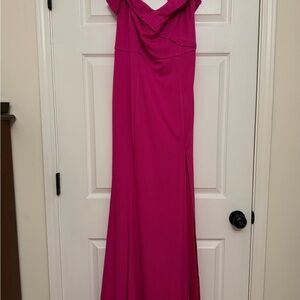 Lulu's Vibrant Pink Maxi Dress